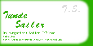 tunde sailer business card
